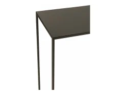 Consola con cable rectangular de metal negro