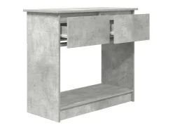 Consola con cajones, gris hormigón, 85,5x38,5x74,5 cm