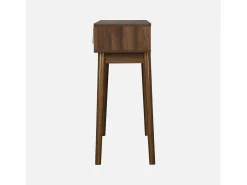 Consola con efecto madera de 2 cajones, 100cm madera oscura