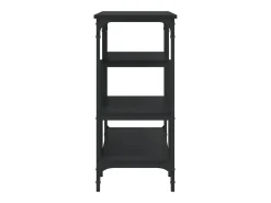 Consola con estantes negra 100x35x75 cm