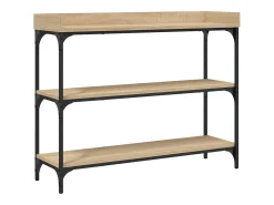 Consola con estantes roble Sonoma 100x30x80 cm