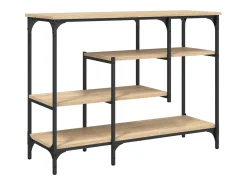 Consola con estantes roble Sonoma 100x35x75 cm