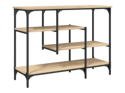 Consola con estantes roble Sonoma 100x35x75 cm
