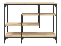 Consola con estantes roble Sonoma 100x35x75 cm