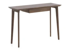 Consola con un cajón de madera maciza de acacia