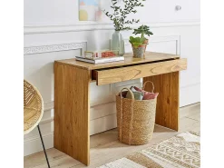 Consola de madera de mindi maciza