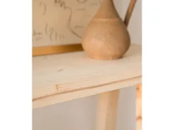 Consola de madera maciza en tono natural de 100x80cm - BATÁN - DECOWOOD