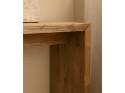 Consola de madera maciza de abeto Decowood en tono roble oscuro de 120x80cm - TELVA - DECOWOOD