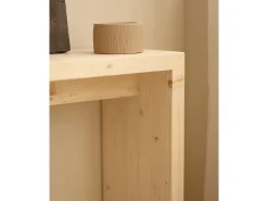 Consola de madera maciza de abeto Decowood en tono natural de 120x80cm - TELVA - DECOWOOD