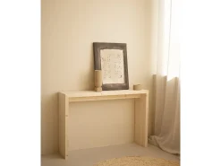 Consola de madera maciza de abeto Decowood en tono natural de 120x80cm - TELVA - DECOWOOD