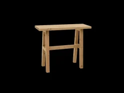 Consola de madera maciza en tono roble medio de 100x80cm - BATÁN - DECOWOOD