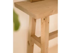 Consola de madera maciza en tono roble medio de 100x80cm - BATÁN - DECOWOOD