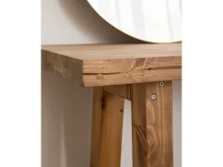 Consola de madera maciza en tono roble oscuro de 100x80cm - BATÁN - DECOWOOD