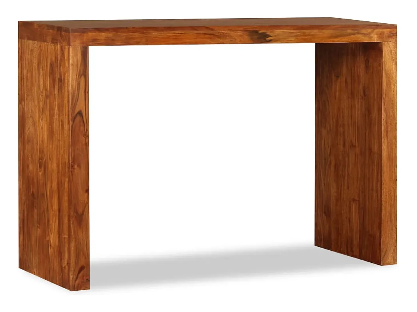 Consola de madera maciza con acabado miel 110x40x76 cm