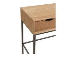 Consola de madera natural 3 cajones Amel L 120 cm