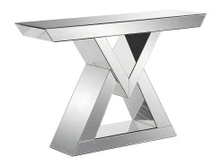 Consola de MDF y espejo - Color: plata - ISIDA