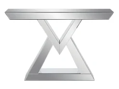 Consola de MDF y espejo - Color: plata - ISIDA