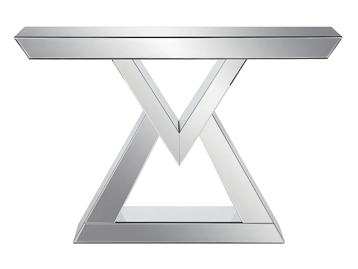Consola de MDF y espejo - Color: plata - ISIDA