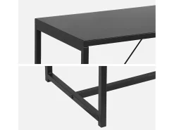 Consola de metal, 120cm negro
