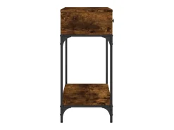 Consola de roble ahumado 100x34,5x75 cm madera de ingeniería