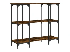 Consola de roble ahumado 102x35x90 cm madera de ingeniería