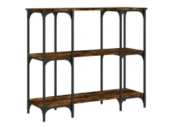 Consola de roble ahumado 102x35x90 cm madera de ingeniería