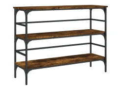 Consola de roble ahumado 100x32x75 cm madera de ingeniería
