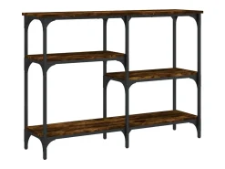 Consola de roble ahumado 102x29x75 cm madera de ingeniería