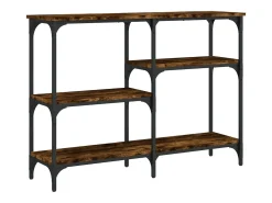 Consola de roble ahumado 102x29x75 cm madera de ingeniería