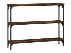 Consola de roble ahumado 100x22,5x75 cm madera de ingeniería
