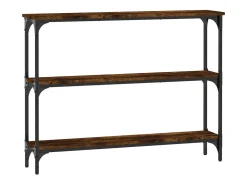 Consola de roble ahumado 100x22,5x75 cm madera de ingeniería
