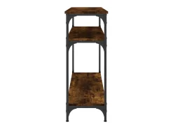 Consola de roble ahumado 100x29x75 cm madera de ingeniería