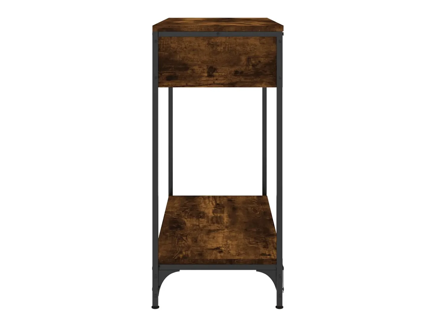 Consola de roble ahumado 75x34,5x75 cm madera de ingeniería