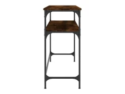 Consola de roble ahumado 100x35,5x75 cm madera de ingeniería