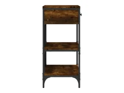 Consola de roble ahumado 75x34,5x75 cm madera de ingeniería