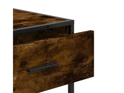 Consola de roble ahumado 90x35x80 cm madera de ingeniería