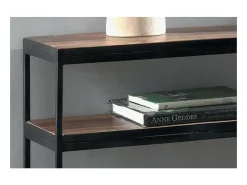 Consola de salón GOA en madera maciza. Mueble de estilo industrial.