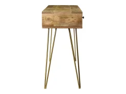 Consola en mango y metal dorado L120 cm LINIUM
