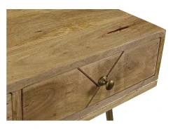 Consola en mango y metal dorado L120 cm LINIUM