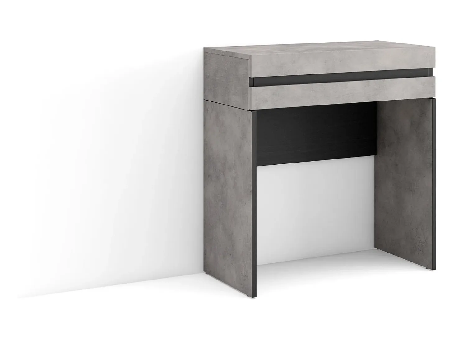 Consola entrada, 70x35x75cm, Recibidor, Con almacenamiento, Cemento