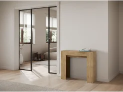 Consola extensible 90x25/181 cm Slick roble natural