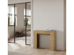 Consola extensible 90x25/181 cm Slick roble natural