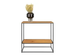 Consola fija VITA - Madera natural o metal negro-Color ribete verde crudo