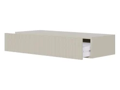 Consola flotante con cajón - Gris beige - 90 cm - VELDIO