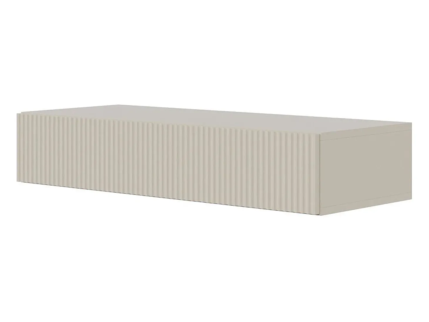 Consola flotante con cajón - Gris beige - 90 cm - VELDIO