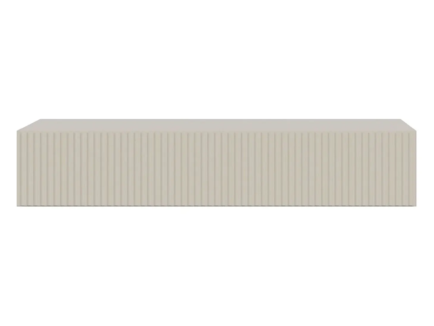 Consola flotante con cajón - Gris beige - 90 cm - VELDIO