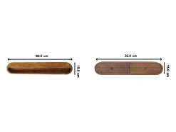 Consola flotante London de castaño Artisan Furniture, 2 cajones, marrón caramelo
