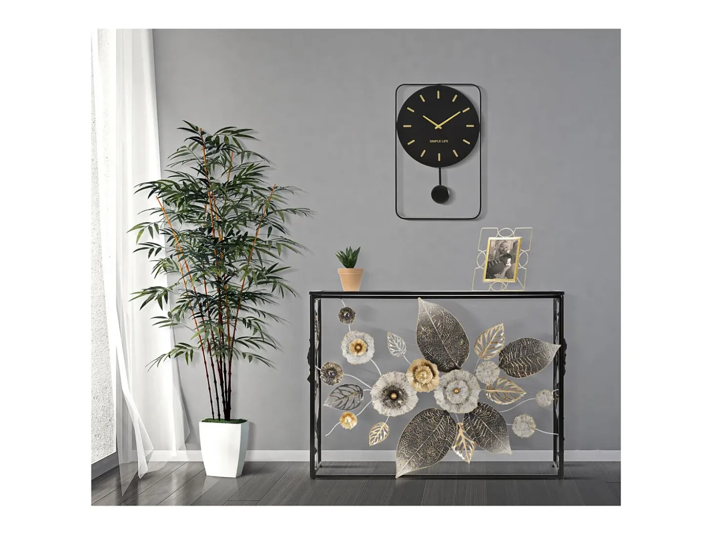 Consola Hoja 70, Multicolor, 111,8x41,9x80 cm, Kendra Home