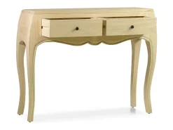 Consola Kindo madera maciza natural 2 cajones 105 cm