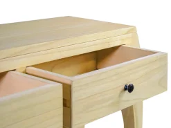 Consola Kindo madera maciza natural 2 cajones 105 cm